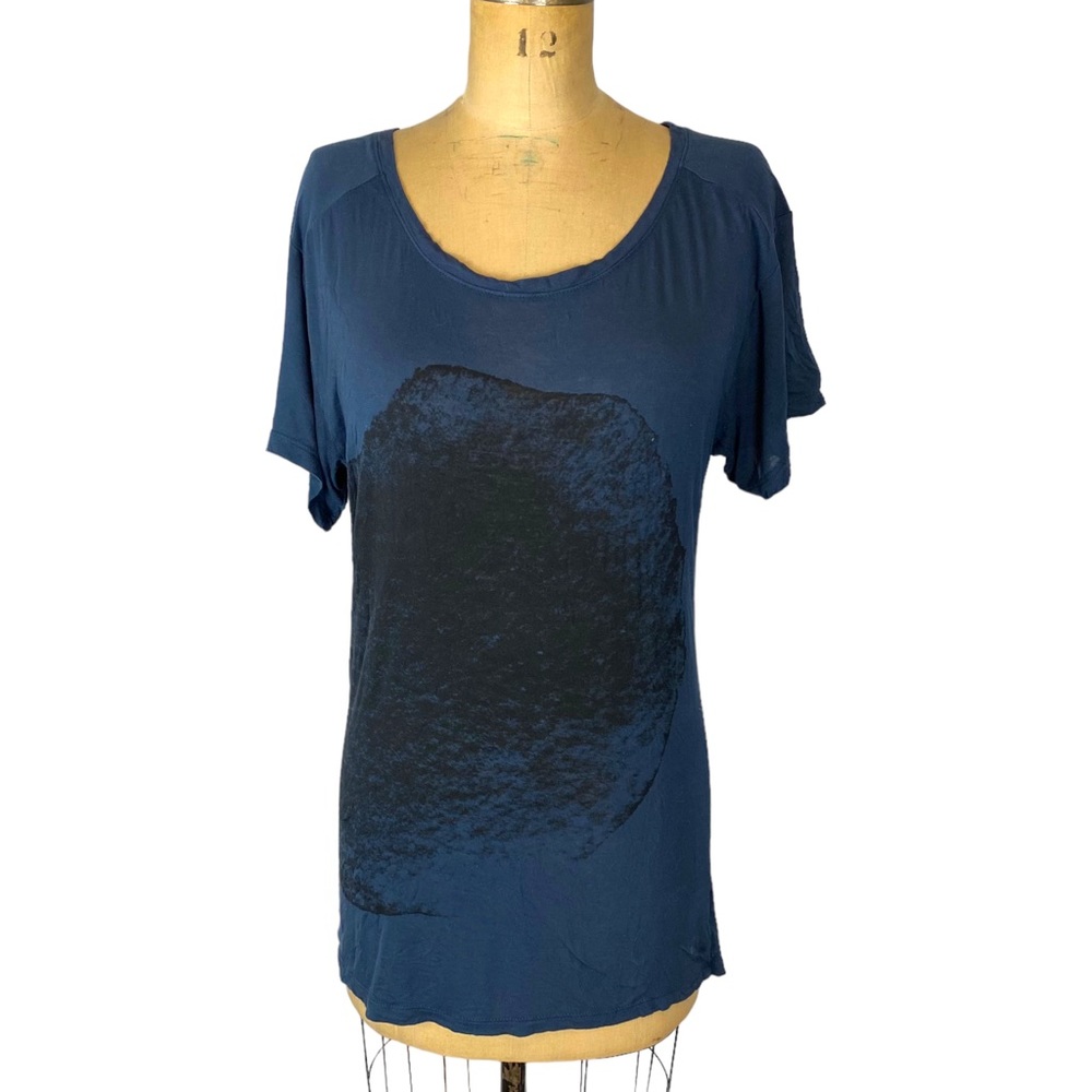 5/$25 Talula (Aritzia) Slouchy Blue Graphic Tee Size XXS
